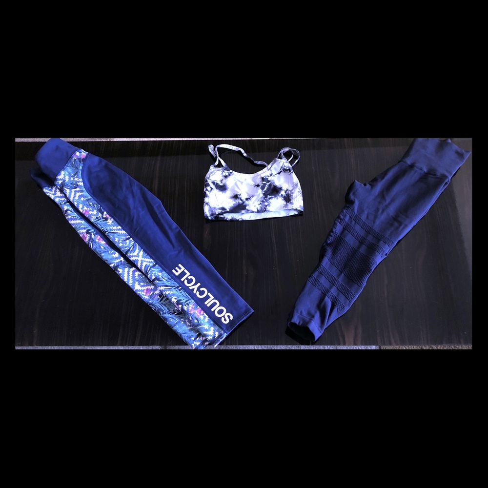 Soul Cycle Performance top tie-dye